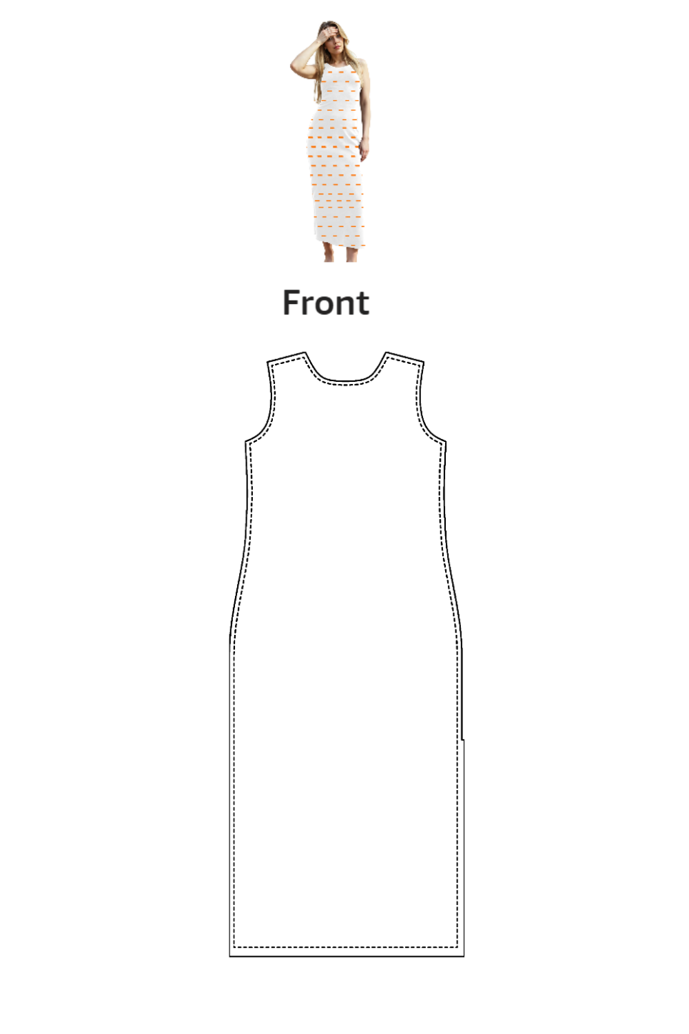 AOP Bodycon Dress | FD74