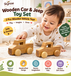 🚗Wooden Car & Jeep Toy Set – Handcrafted Wooden Vehicle Toys for Kids