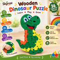 🐊Wooden Crocodile Jigsaw Puzzle – Colorful Numbered Animal Puzzle Toy