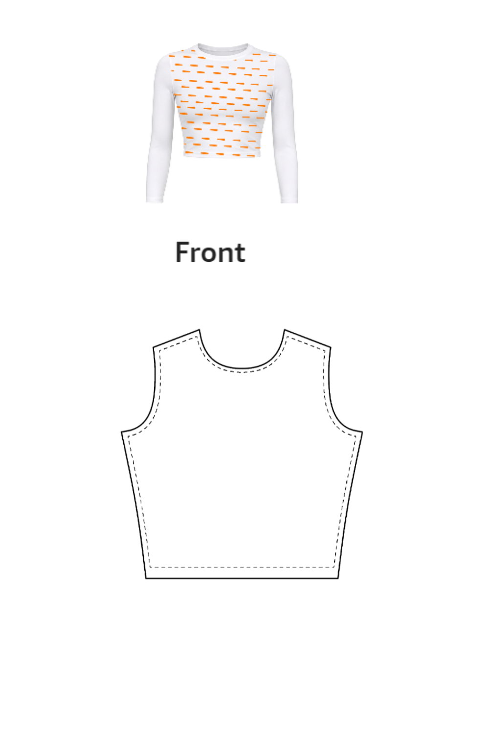 AOP Full Sleeve Crop top | FC38