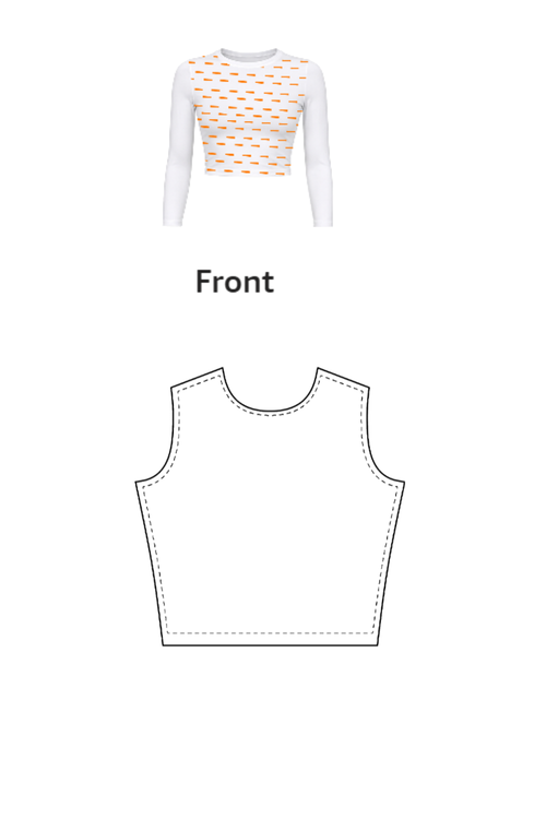 AOP Full Sleeve Crop top | FC38