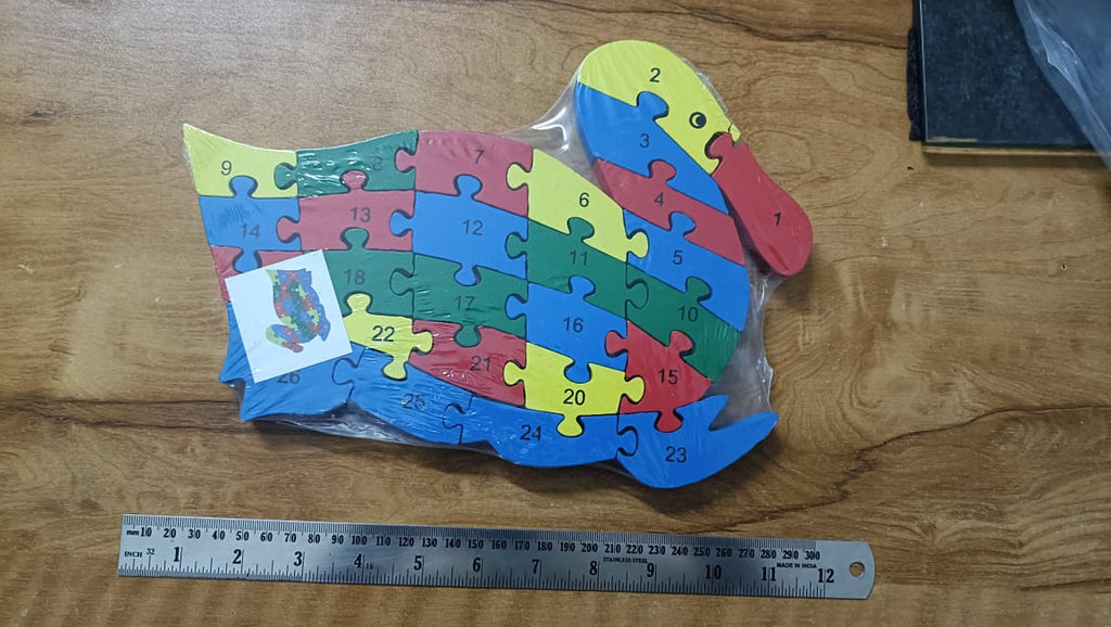 🦆Wooden Duck Jigsaw Puzzle – Numbered Educational Toy for Kids