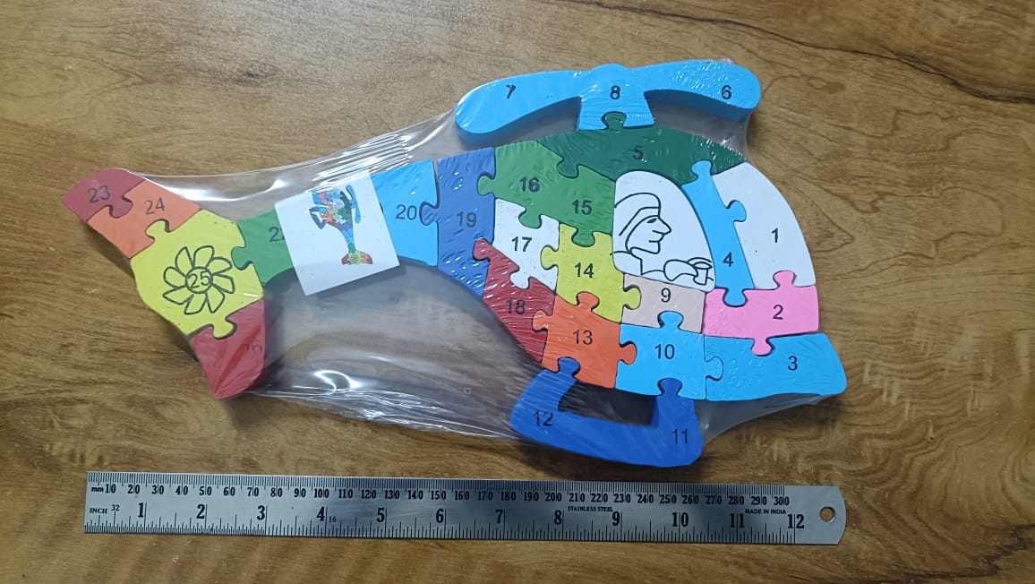 🚁Wooden Helicopter Jigsaw Puzzle – Numbered Educational Toy for Kids