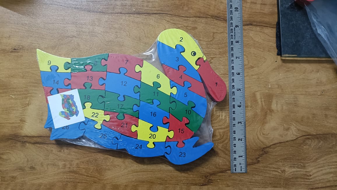 🦆Wooden Duck Jigsaw Puzzle – Numbered Educational Toy for Kids