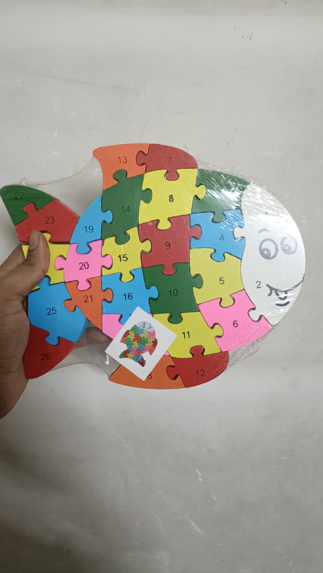 🐟Wooden Fish Puzzle – Colorful Educational Toy for Kids