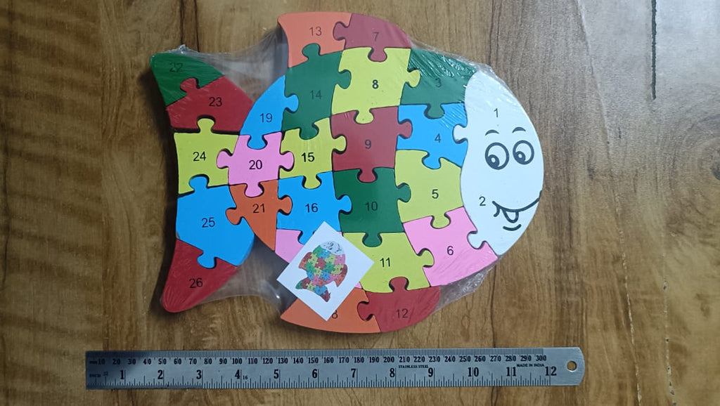 🐟Wooden Fish Puzzle – Colorful Educational Toy for Kids