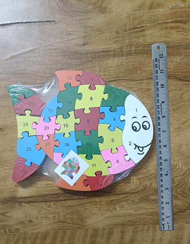 🐟Wooden Fish Puzzle – Colorful Educational Toy for Kids