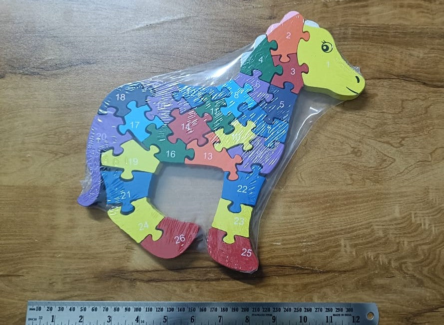 🐶Wooden Dog Puzzle – Colorful Educational Toy for Kids