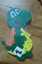 🐊Wooden Crocodile Jigsaw Puzzle – Colorful Numbered Animal Puzzle Toy