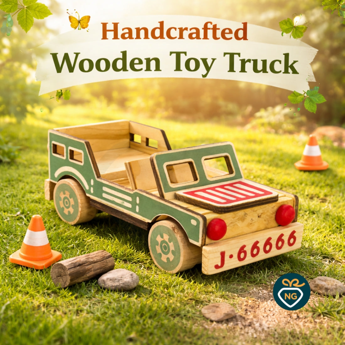 🚚Handcrafted Wooden Toy Truck for Kids – Wooden Pickup Truck