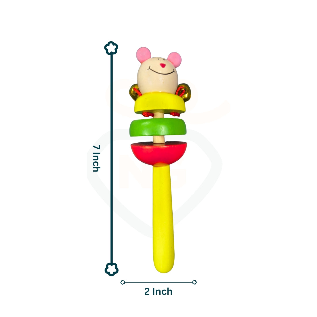 🧸3 Pcs wooden baby rattle gift set – Bell, Stack & Jingle Rattles
