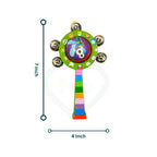 🧸2 Pcs Wooden Baby Rattle Set – Stack Rattle & Hand Bell Rattle