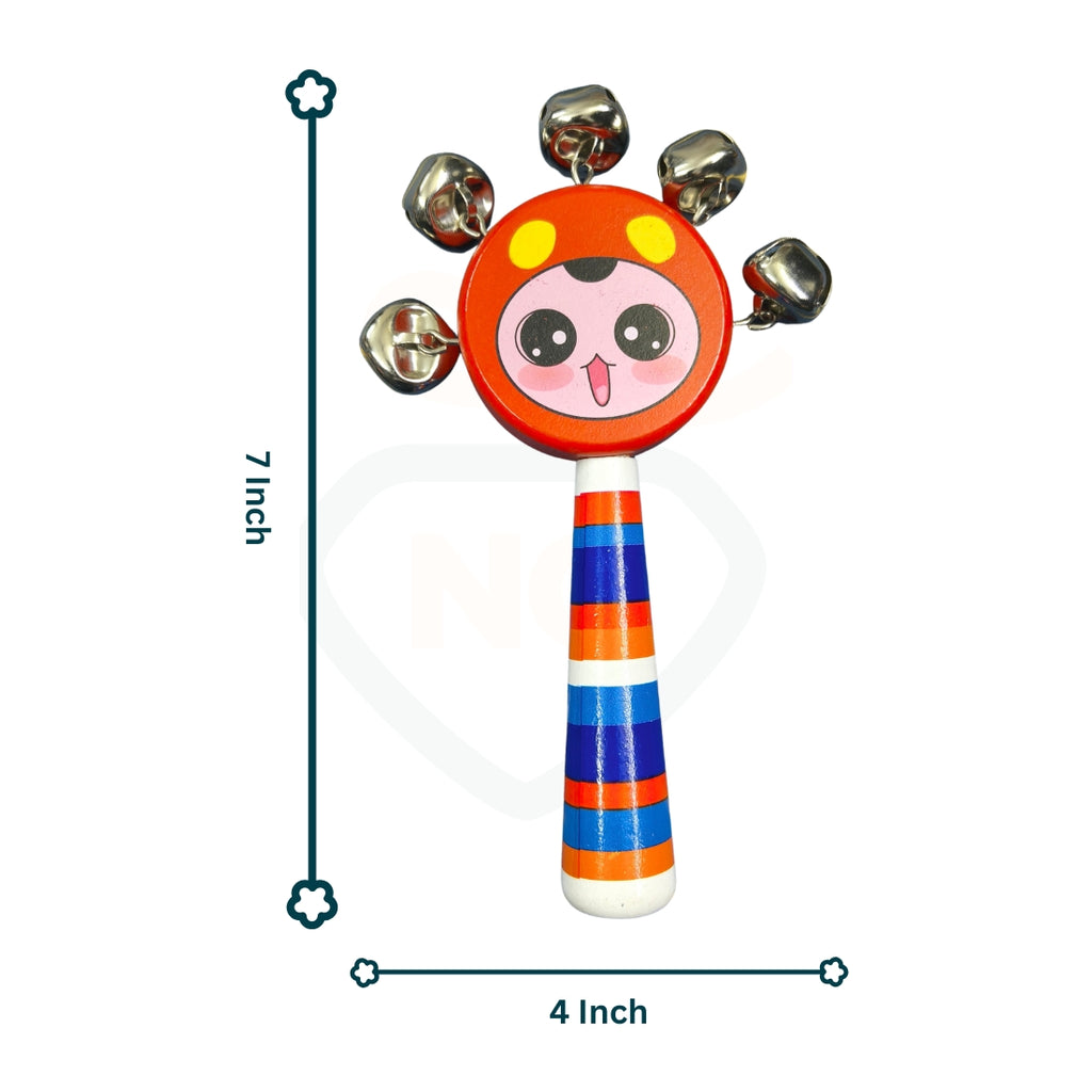 🧸3 Pcs wooden baby rattle gift set – Bell, Stack & Jingle Rattles