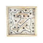 Wooden Labyrinth Maze Game 5 Inch – Metal Ball Puzzle Toy for Kids