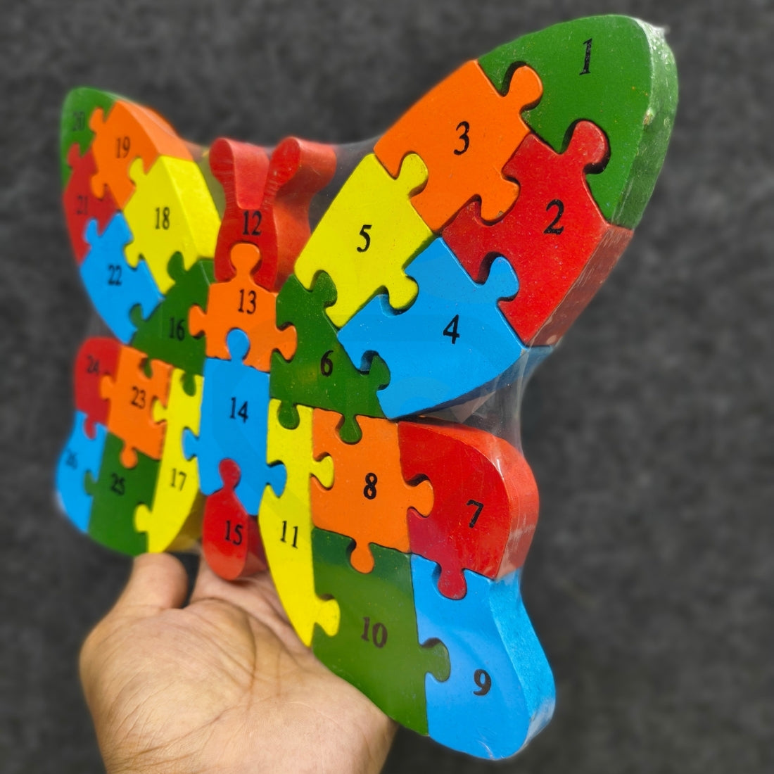 🦋Wooden Butterfly Jigsaw Puzzle for Kids – 26-Piece Educational Learning Toy