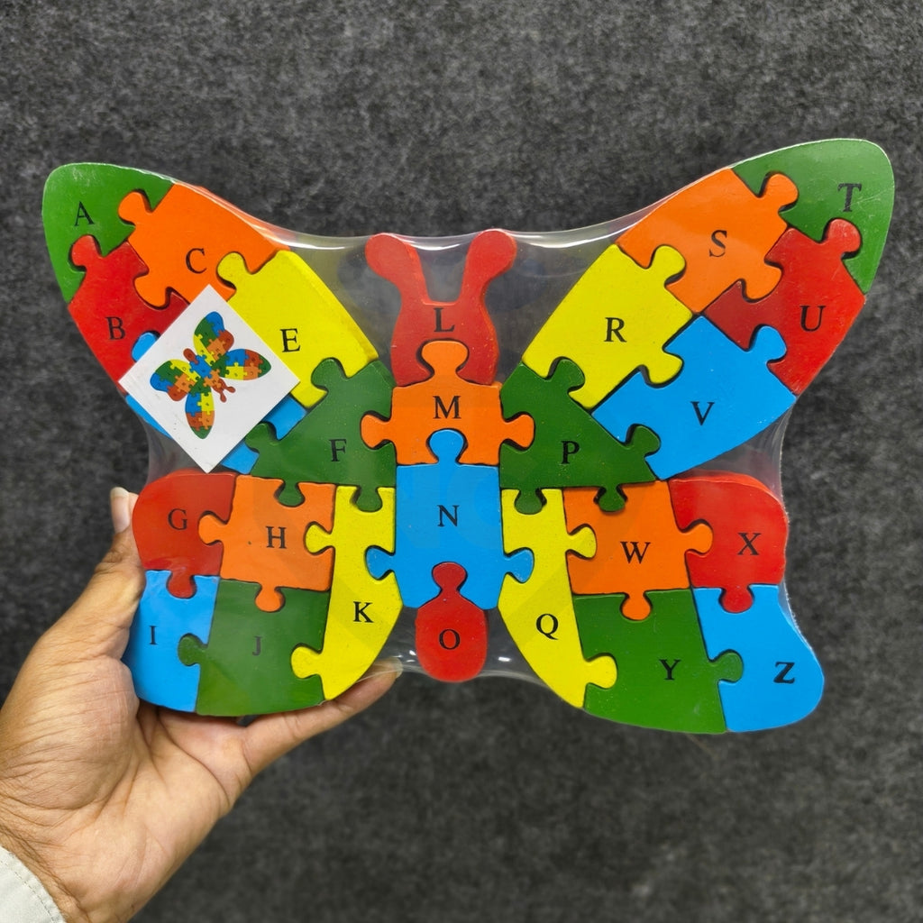 🦋Wooden Butterfly Jigsaw Puzzle for Kids – 26-Piece Educational Learning Toy