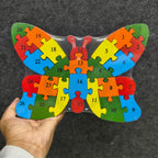 🦋Wooden Butterfly Jigsaw Puzzle for Kids – 26-Piece Educational Learning Toy