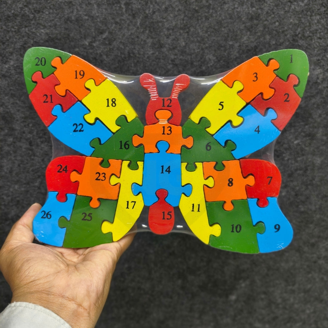 🦋Wooden Butterfly Jigsaw Puzzle for Kids – 26-Piece Educational Learning Toy