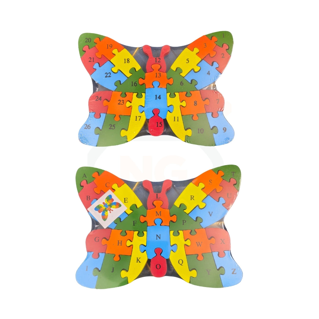 🦋Wooden Butterfly Jigsaw Puzzle for Kids – 26-Piece Educational Learning Toy