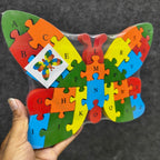 🦋Wooden Butterfly Jigsaw Puzzle for Kids – 26-Piece Educational Learning Toy