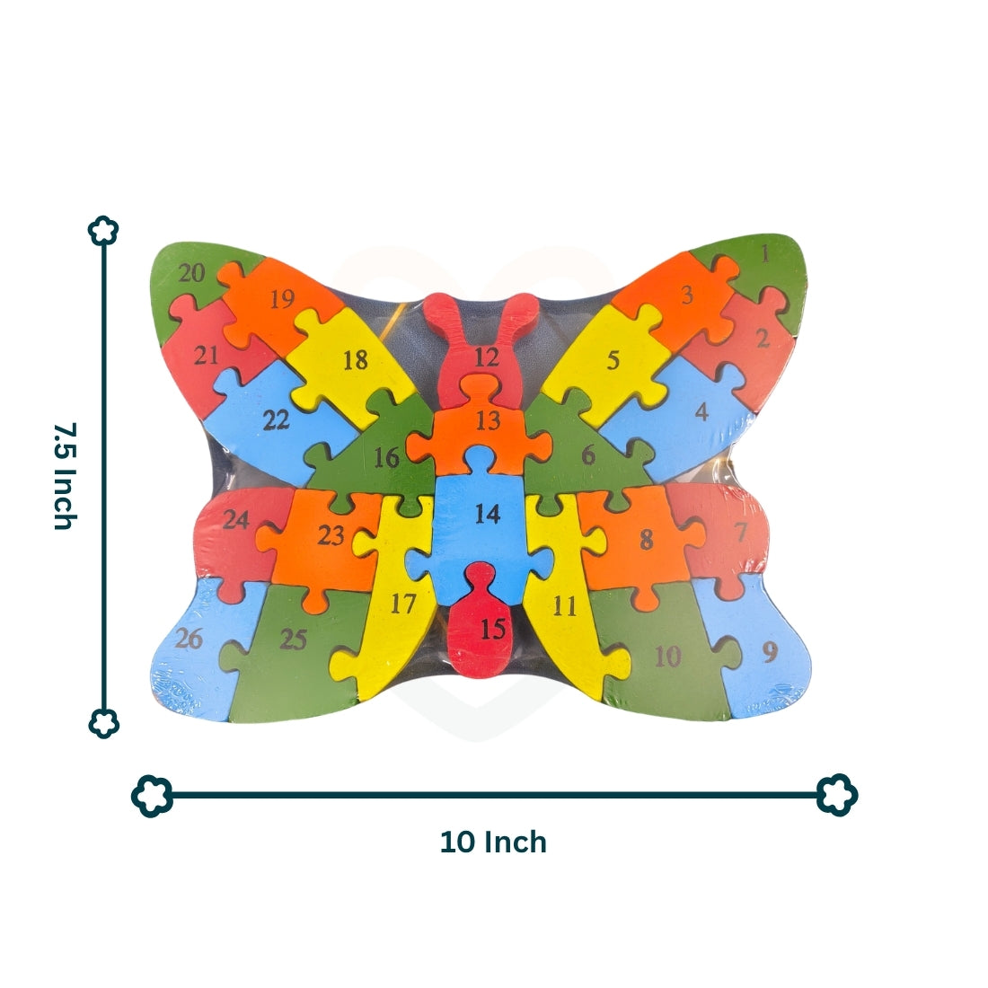 🦋Wooden Butterfly Jigsaw Puzzle for Kids – 26-Piece Educational Learning Toy