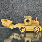 Handcrafted Wooden Construction Truck Toy with Front Loader – 10 Inch Wooden Vehicle