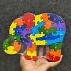🐘 Wooden Elephant Alphabet Puzzle for Kids | Educational Learning Toy 🧩