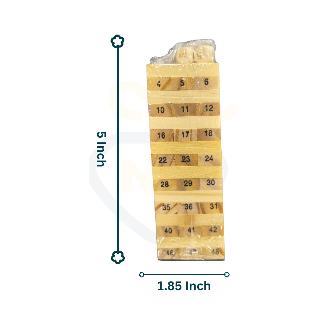 Wooden Number Stacking Blocks Set – Jenga Style Wooden Toy for Kids