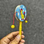3 Pcs Wooden Baby Rattle Set – Colorful Handcrafted Rattle Toys for Kids