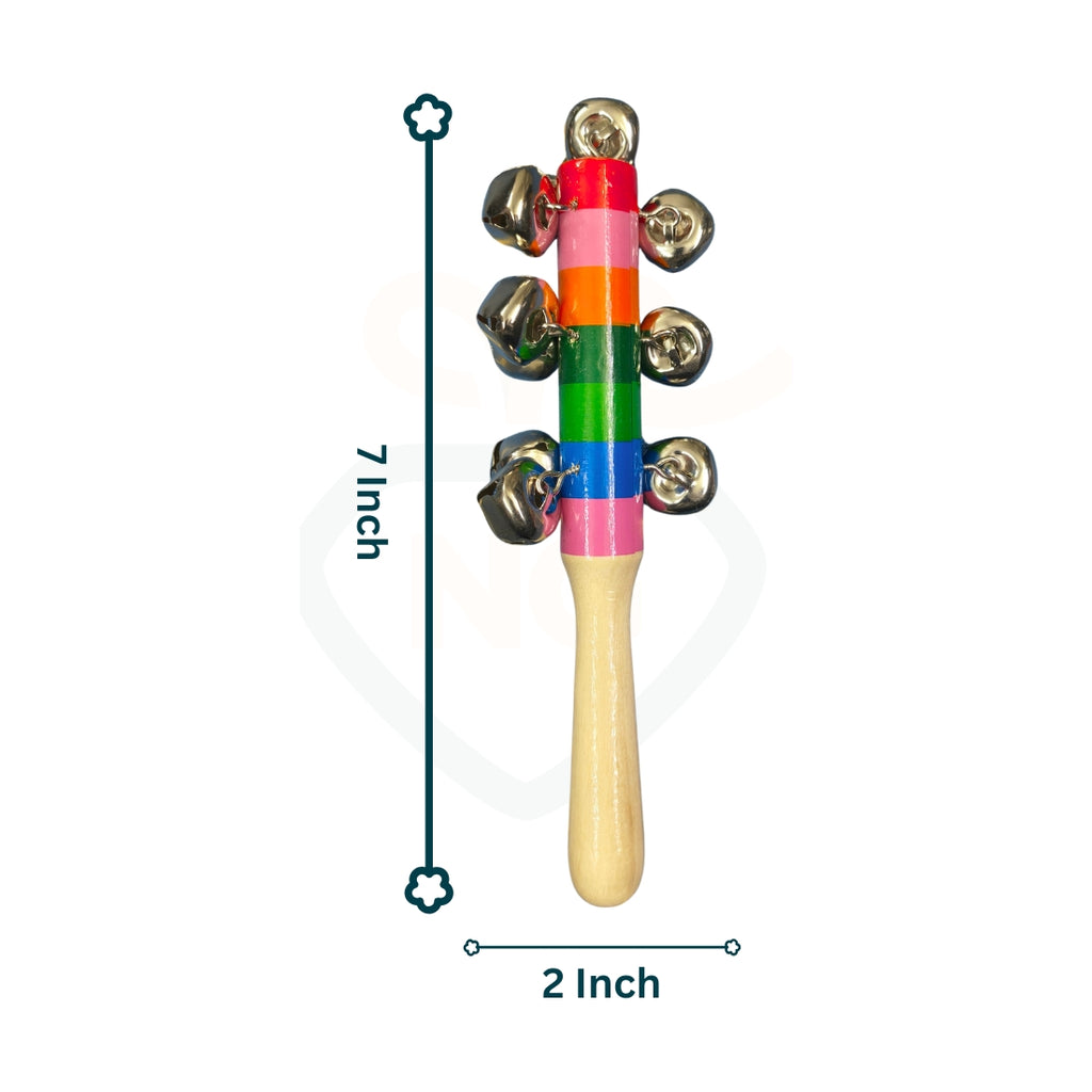 3 Pcs Wooden Baby Rattle Set – Handcrafted Sensory Toys for Babies