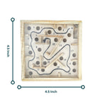 Wooden Labyrinth Maze Game 5 Inch – Metal Ball Puzzle Toy for Kids