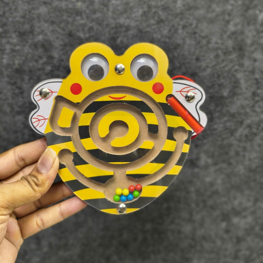 Wooden Magnetic Maze Toy for Kids – Bead Puzzle Activity Board