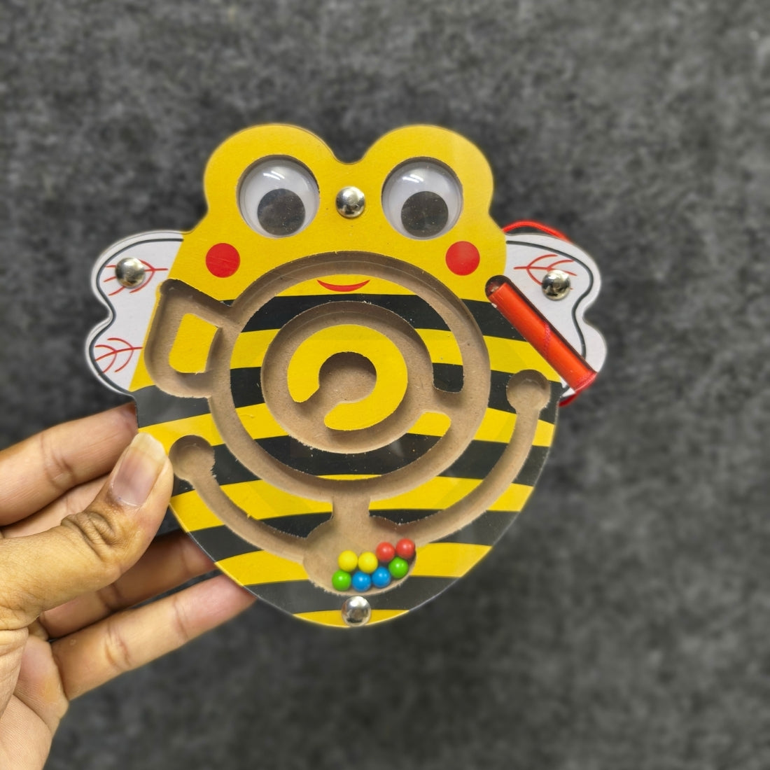 Wooden Magnetic Maze Toy for Kids – Bead Puzzle Activity Board