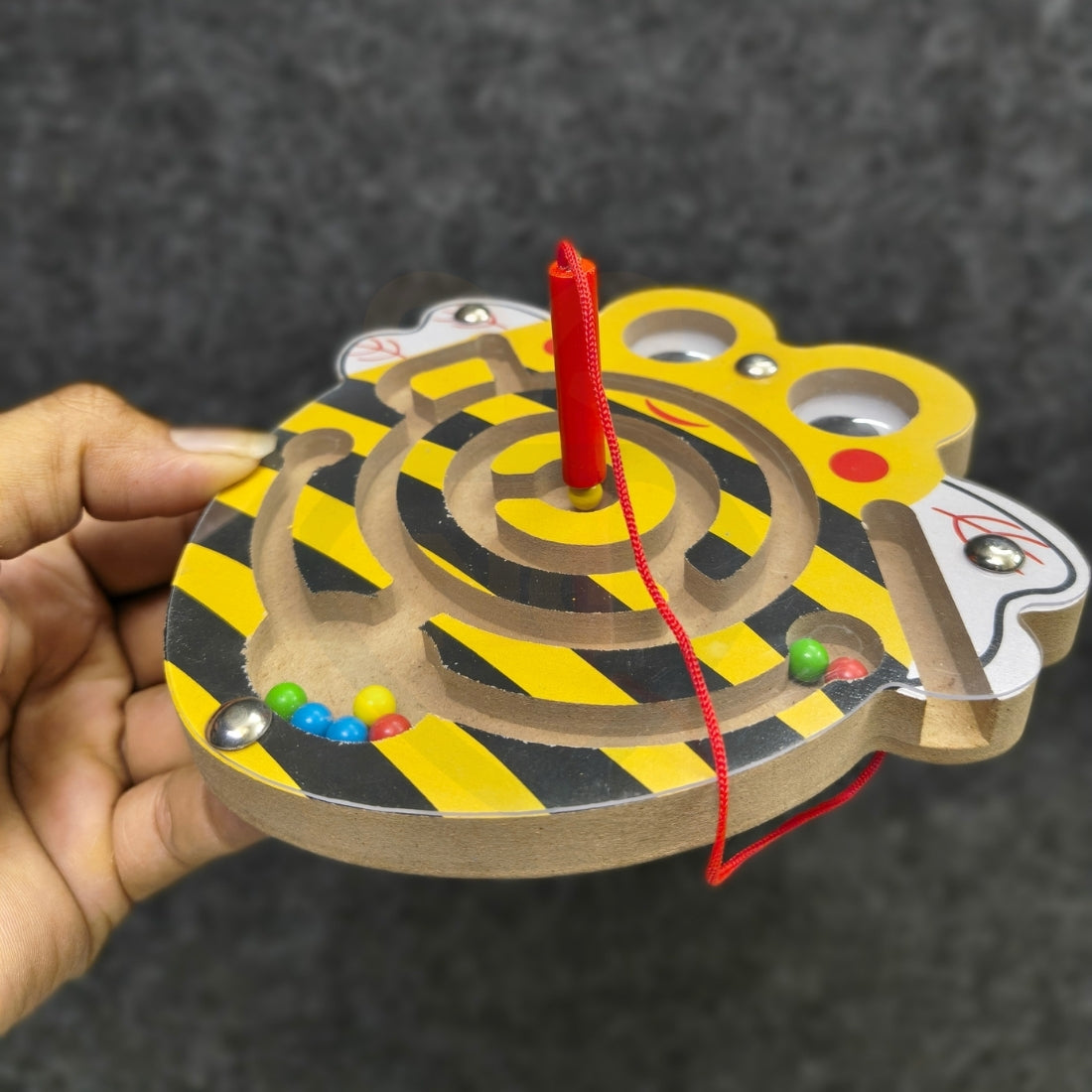 Wooden Magnetic Maze Toy for Kids – Bead Puzzle Activity Board