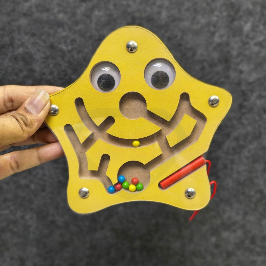 Wooden Magnetic Maze Toy for Kids – Bead Puzzle Activity Board