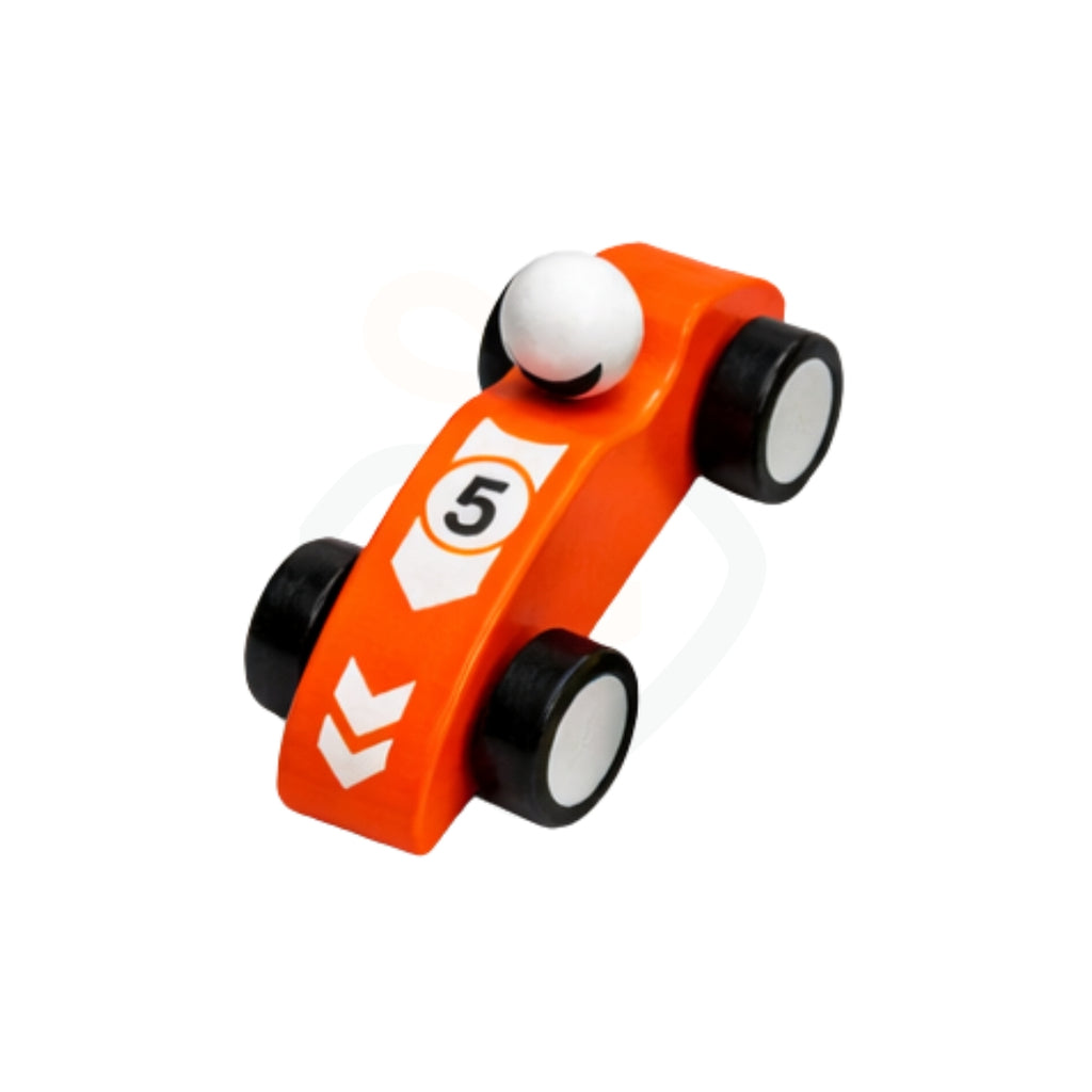 Wooden Mini Race Car Toy for Kids – Colorful Push & Play Toy