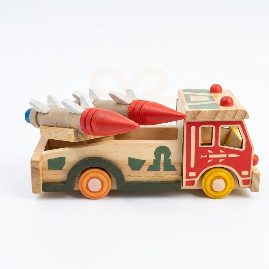🚀Handcrafted Wooden Rocket Launcher Truck Toy for Kids
