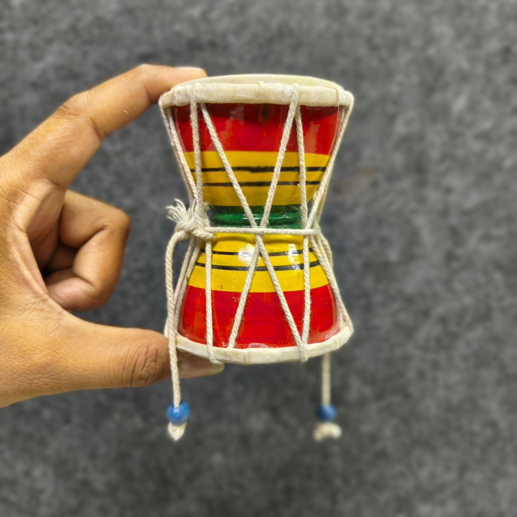 🥁Wooden Damaru Drum Toy Set – Colorful Handcrafted Musical Toys