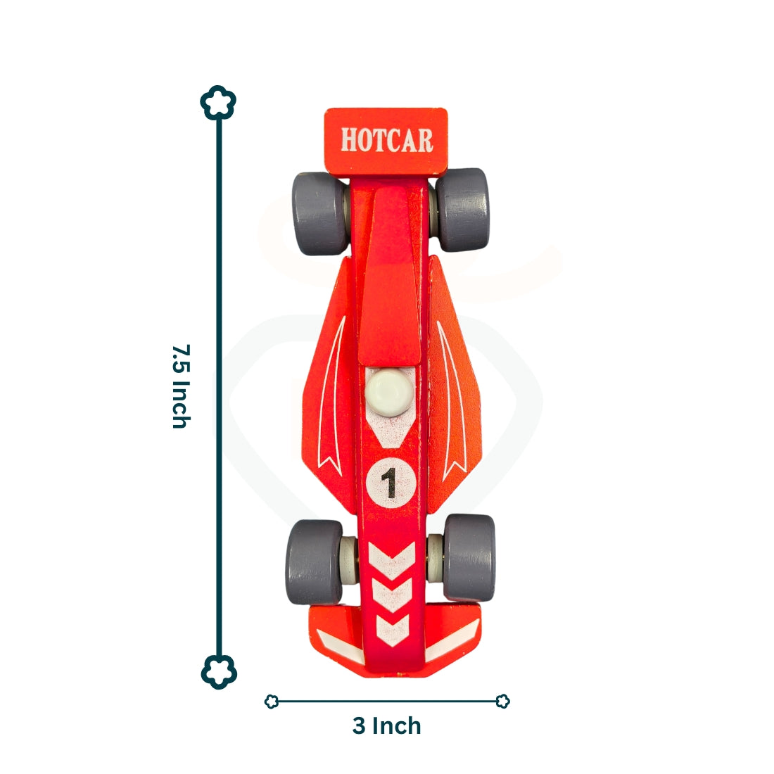 🏎️Handcrafted Wooden Racing Car Toy for Kids – Multicolor Sports Car