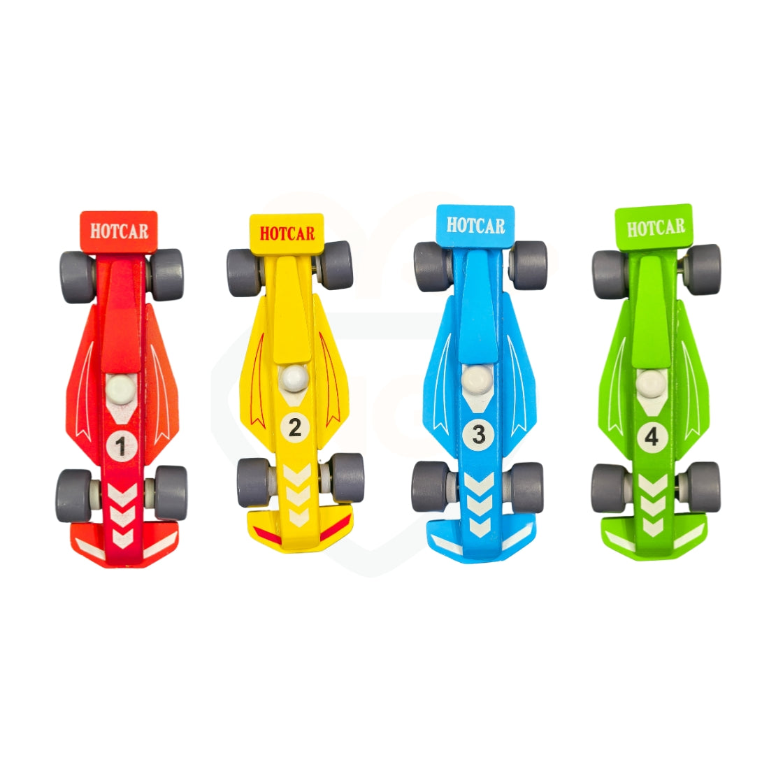🏎️Handcrafted Wooden Racing Car Toy for Kids – Multicolor Sports Car
