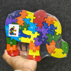 🐘 Wooden Elephant Alphabet Puzzle for Kids | Educational Learning Toy 🧩