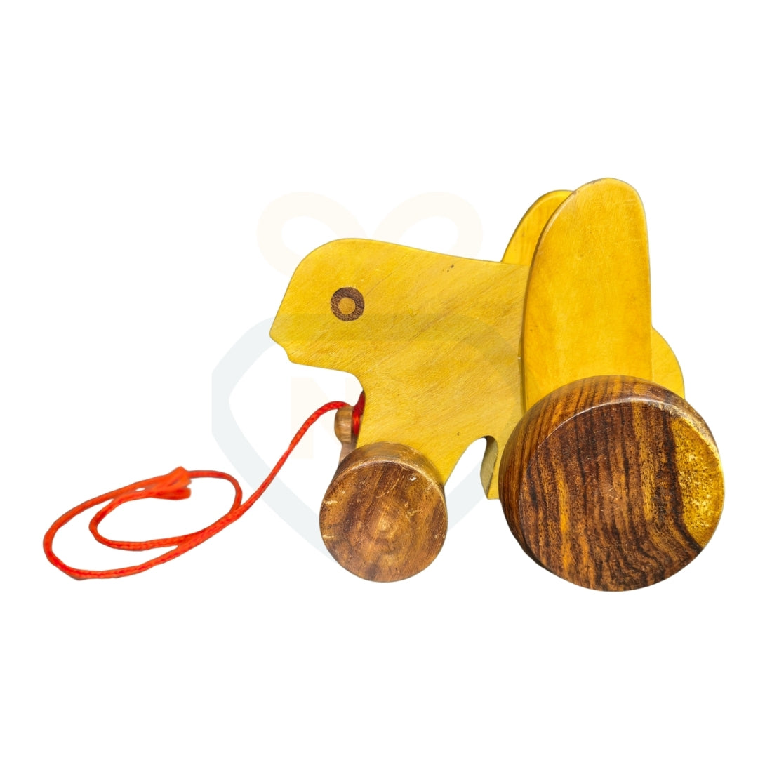 2 Pcs Wooden Pull Along Toy Combo – Animal & Snail Wooden Toys for Kids