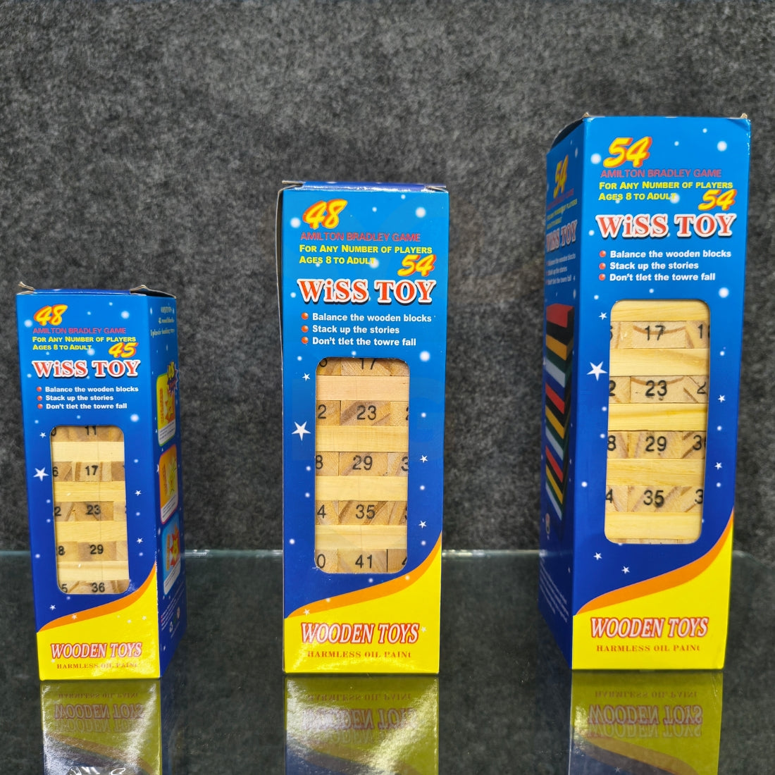 Wooden Number Stacking Blocks Set – Jenga Style Wooden Toy for Kids