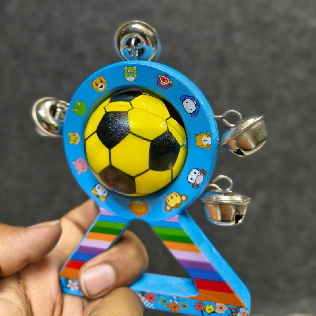 3 Pcs Wooden Baby Rattle Set – Colorful Handcrafted Rattle Toys for Kids
