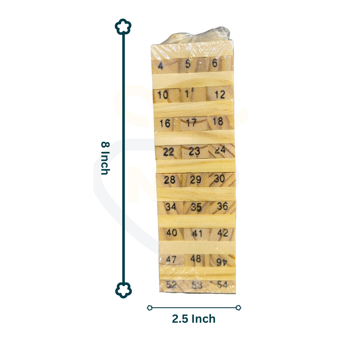 Wooden Number Stacking Blocks Set – Jenga Style Wooden Toy for Kids