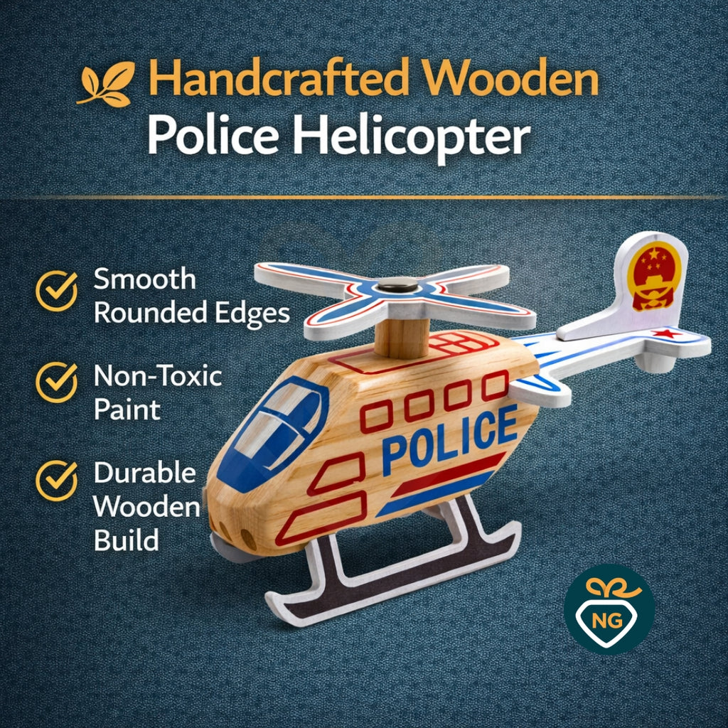 🚁Wooden Helicopter Learning Toy – Montessori-Inspired Educational Toy for Kids