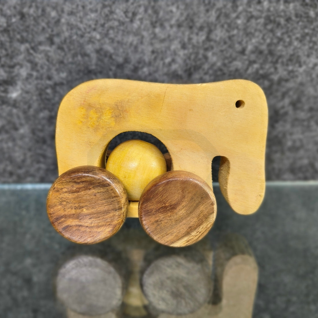 🐴🐘 Wooden Horse & elephant Rolling Toy