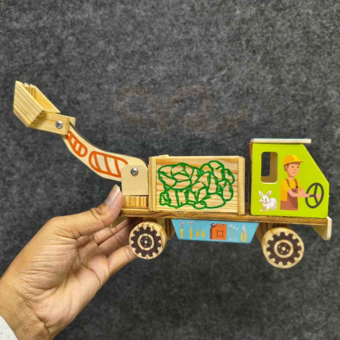 🚚Wooden Toy Truck for Kids – Handcrafted Construction & Farm Vehicle